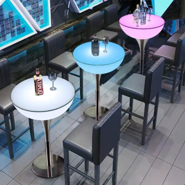 Illuminated Luxury Lounge: LED Bar Tables for Events and Parties