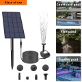 Solar Powered Water Fountain with Stake