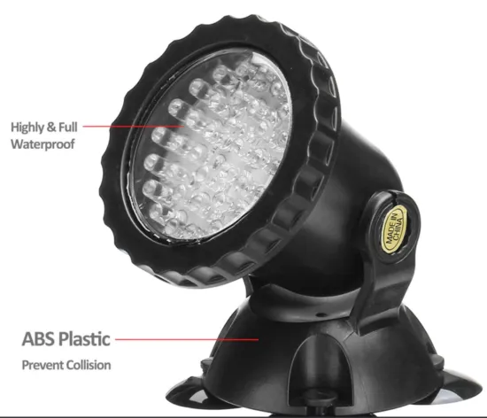 Underwater Lighting Kit: Waterproof IP68 RGB 36 LED Spotlight for Pools, Fountains, Ponds, Water Gardens, and Aquariums