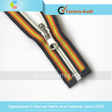 No. 5 Nylon Zipper Open End Reversal Slider Colorful Tape