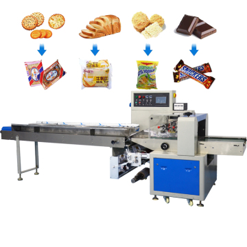 Biscuit and Candy Packing Machine - Automatic Pillow Flow Packaging for Various Snacks