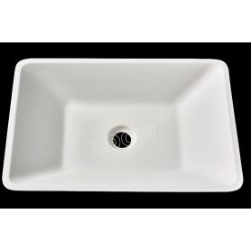 Irregular acrylic solid surface washbasin for bathroom