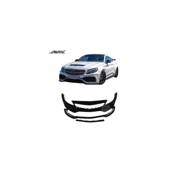 15-16 FRP Front Rear Bumpers Side Skirts Fenders Spoiler PD Style Wide Body Kits for Mercedes Benz W205 C63 AMG Coupe body kits
