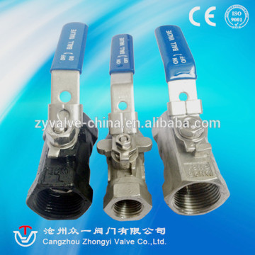 Stainless steel 1pc high pressure ball valve