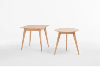 Wooden ROUND SQUARE COFFEE TABLE
