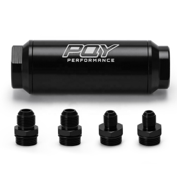 ID 44mm PQY Nuovo filtro del carburante con raccordi per adattatori AN6 e AN8 - PQY5565