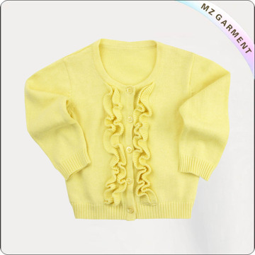 Girls Creamy Yellow Cardigan