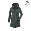 Parka funcional feminina com capuz com zíper