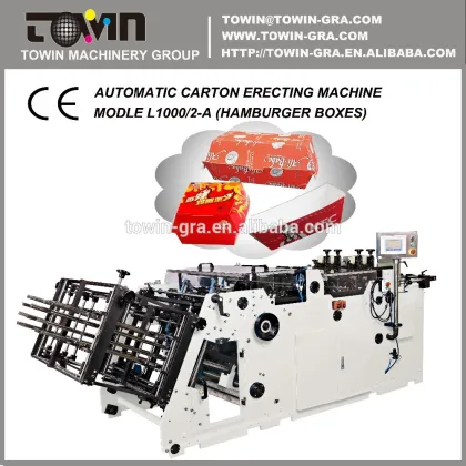 Automatic KFC Mcdonald hamburger box making Machine