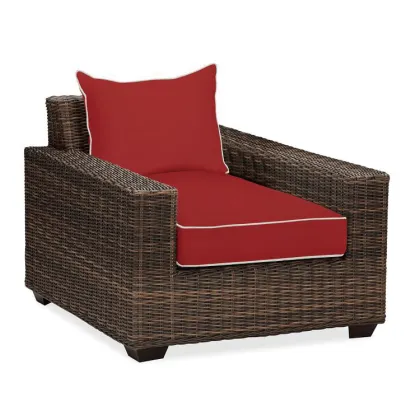 Navy Garden Wicker Chair Furniture Cushion Set - Deep Seat Outdoor Cushions