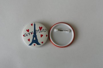 Tower Pin Badge of Tinplate (HY-MKT-0027)