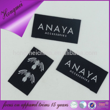 Newly designed direct factory clothing accessories label woven