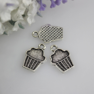 Antique Alloy Cake Charms Antique Cupcake μενταγιόν για DIY Κολιέ βραχιόλι