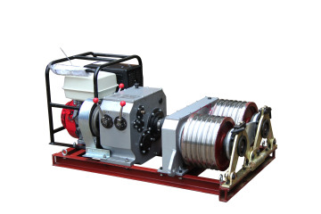 5-ton double drum motorized grinder (belt drive)