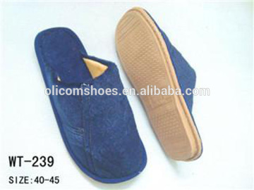 Fashion Warm Indoor Slippers, Nude Men Winter Indoor Slippers, Navy Hotel Slipper