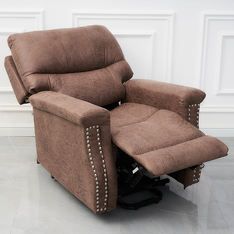 Chaise inclinable en cuir électrique réglable