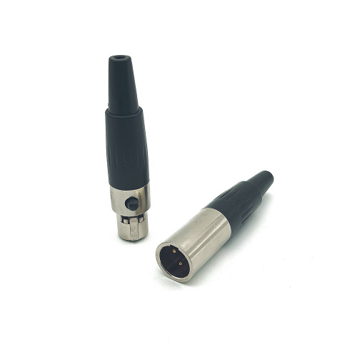 Male Female Soldering Mini XLR Microphone Cable Connector