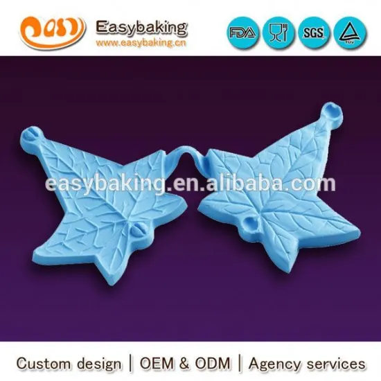 Best seller extra large veiner ivy leaf silicone molds for fondant