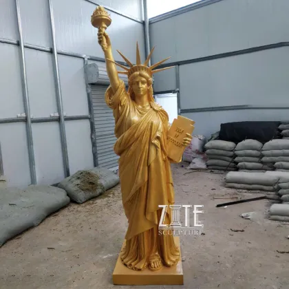 Outdoor decoration life size fiberglass resin liberty statue