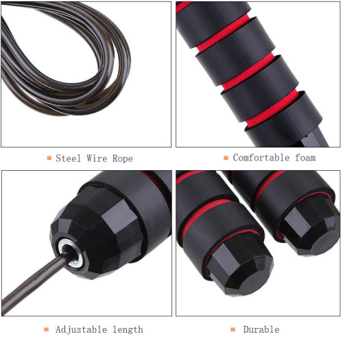 Adjustable weighted Cable Speed Jump Rope