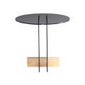 Italian Style Unique Design Glass Round Side Tables