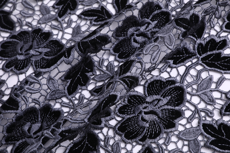 Chemical Lace Velvet Embroidery Fabric