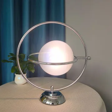 Vintage Italian Moon Table Lamp: A Unique Bauhaus Design for Living Rooms, Bedrooms, and Home/Hotel Décor