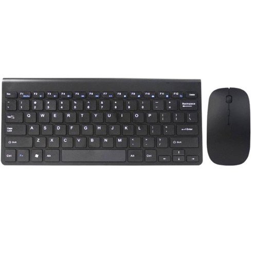 Combo de teclado y mouse inalámbricos negros
