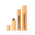 Bamboo glass roll on bottle with stainless roller