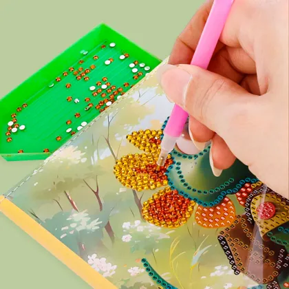 Cute Dinosaur Design High-End Diamond Notebook for Children