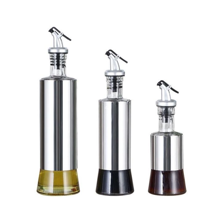 Elegante Ölspenderflasche aus Edelstahl in Lebensmittelqualität
