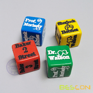 Colorful Custom Engraving Dice Cube in Straight Style