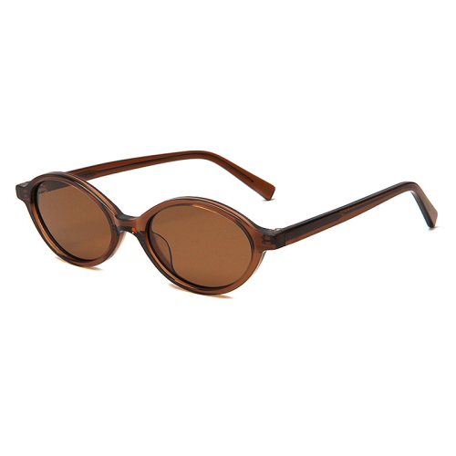 Vintage Slim Oval Solid Acetate Sunglasses ME2012