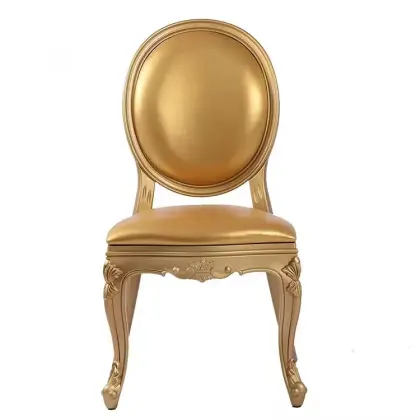 Gold Louis Ghost Resin Stackable Banquet Chairs for Events