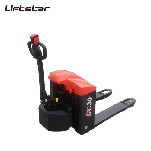 Transpallet elettrico Premium con copertura rossa della barra