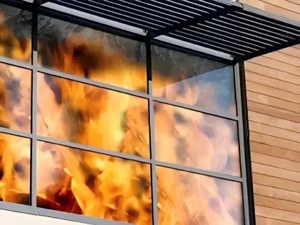 Fire resistant window and door glass