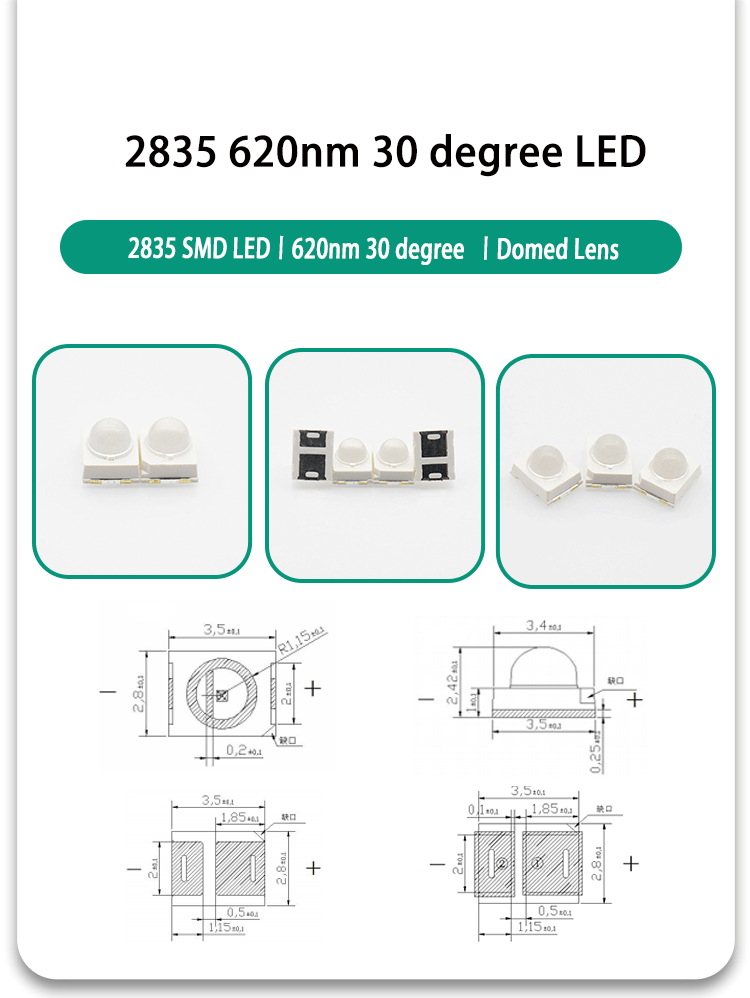 Dome-Lens-LED-Red-2835-30-Degree-620-625nm-2835FRC62D3L14A30-Domed-Lens-Red-LED-30-Degree-2835-SMD-LED-PLCC2_02