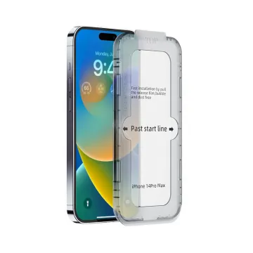 Premium Auto Alignment Dust-Proof Tempered Glass Screen Protector & Installation Tool for iPhone 12/13/14/15/16 Pro Max