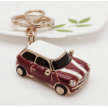 Gepersonaliseerde metalen strass Hollow Jeep Car Key Ring