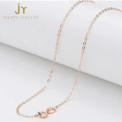 S925 Sterling Silver and 18K Gold Plated Jewelry: Simple Cross, Chopin Box, and O Chain Necklaces for Wholesale