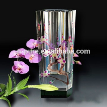 Transparent Flower Crystal Vase