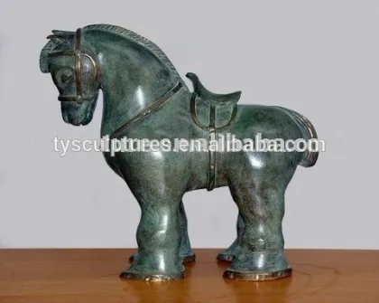 Ancient statue Chinese antique miniature bronze tang dynasty horse sculpture