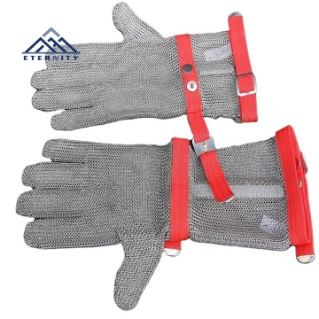 Stainless Steel Anti-Cut Butcher Wire Mesh Gloves - Food Grade 316 Stainless Steel Metal Mesh
