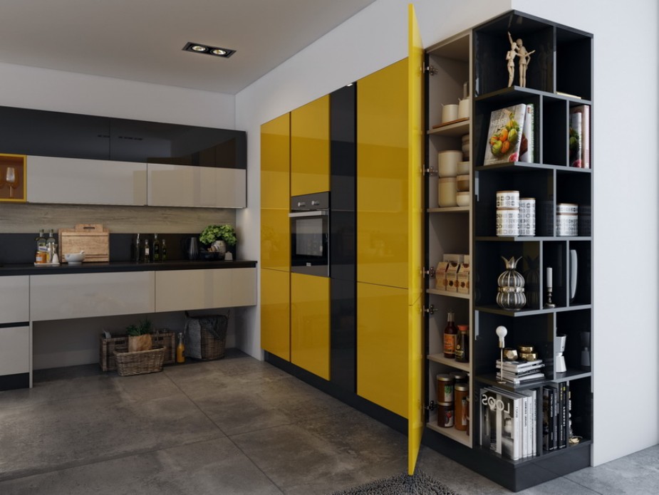 Armário de cozinha de estilo minimalista moderno