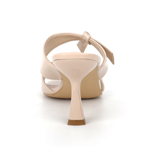 Square-Toe Mid-Heel Open-Toe Sandals