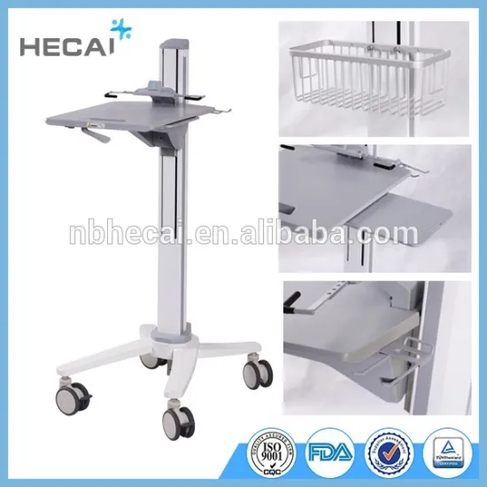 LS-M001A mobile laptop computer trolley with wheels height adjustable