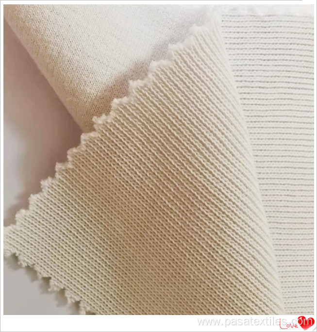 cotton knit fabric heavy weight custom rib knit fabric knitted sweater fabric