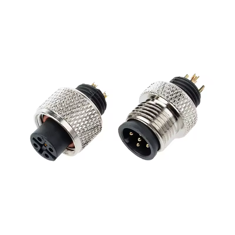 5-Pins M12 Panel Mount Aviation Plug Connector