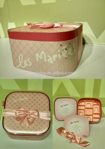 Wedding gift paper box with bowknot