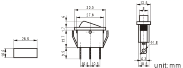 IRS-101-1A-1 rocker switch